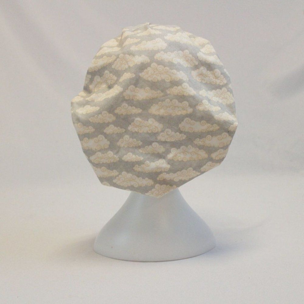 Gray Clouds Bouffant Surgical Dental Scrub Cap Chemo Hat